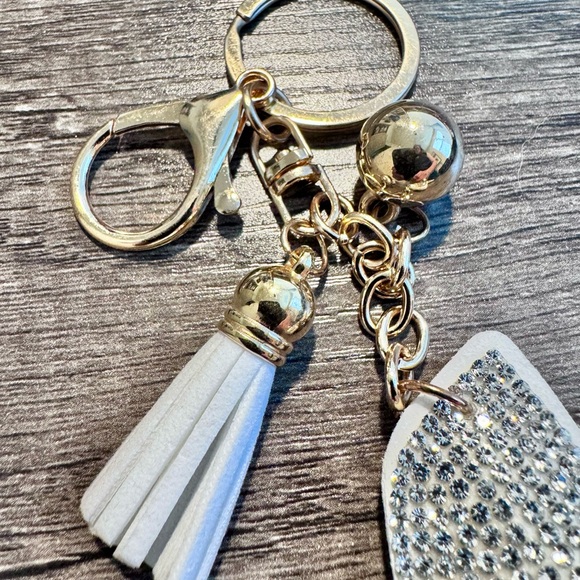 Silver Rhinestone High Heel Keychain & Bag Charm - Picture 2 of 2